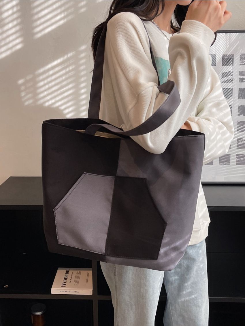 Two Tone Shopper Bag