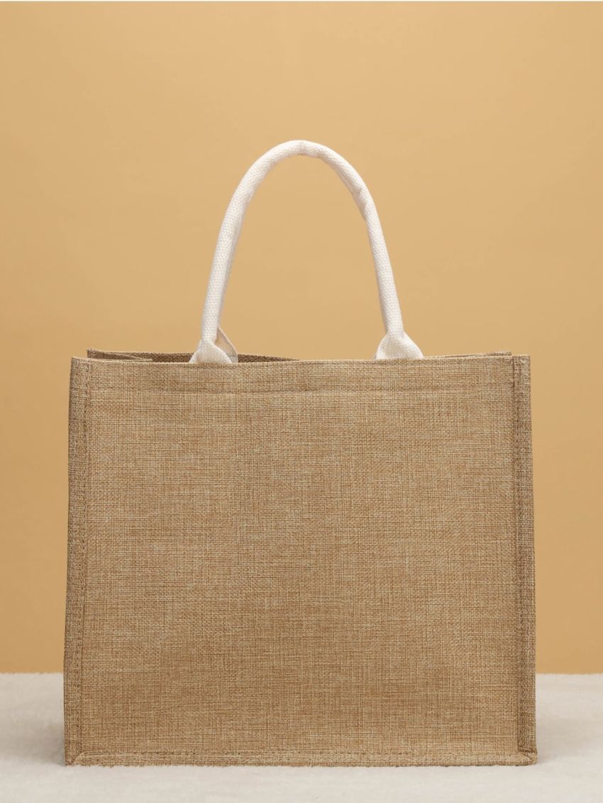 Letter Graphic Shopper Bag