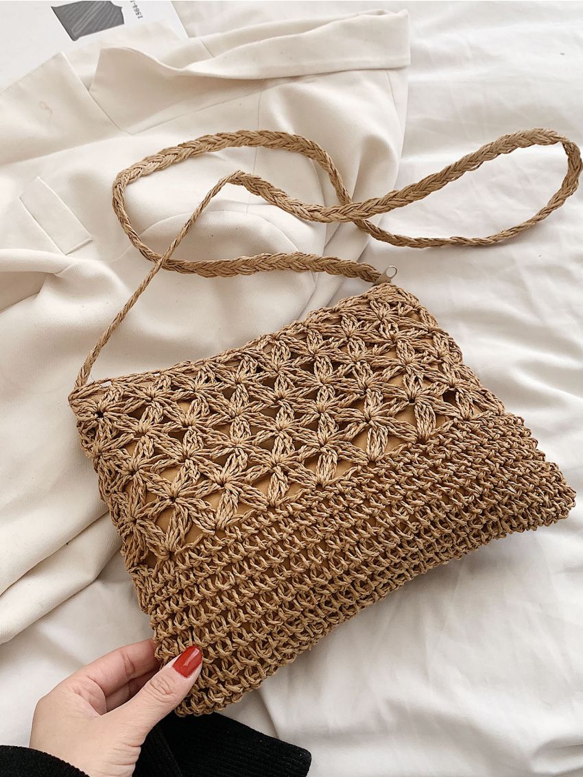 Hollow Out Straw Bag