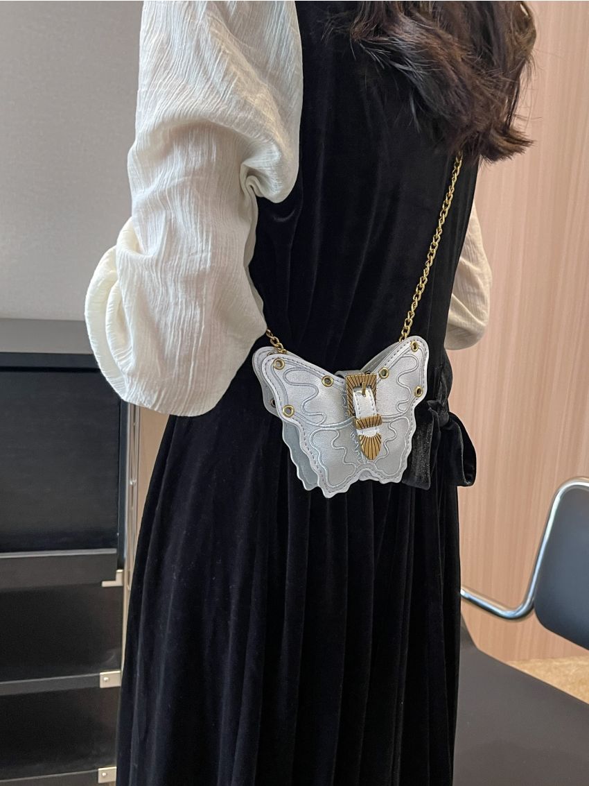 Mini Butterfly Design Novelty Bag Buckle Decor Chain