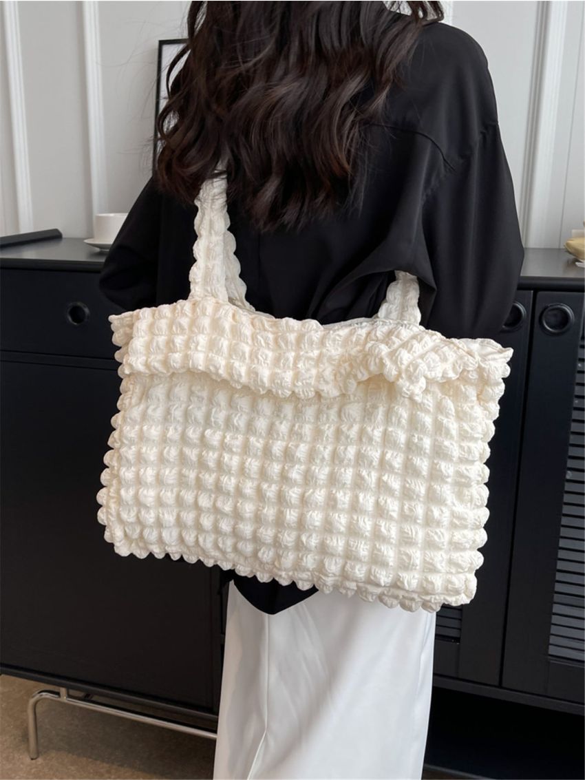 Ruched Detail Shopper Bag