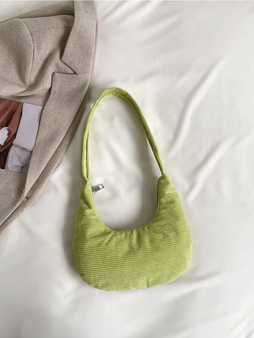 Letter Patch Decor Hobo Bag