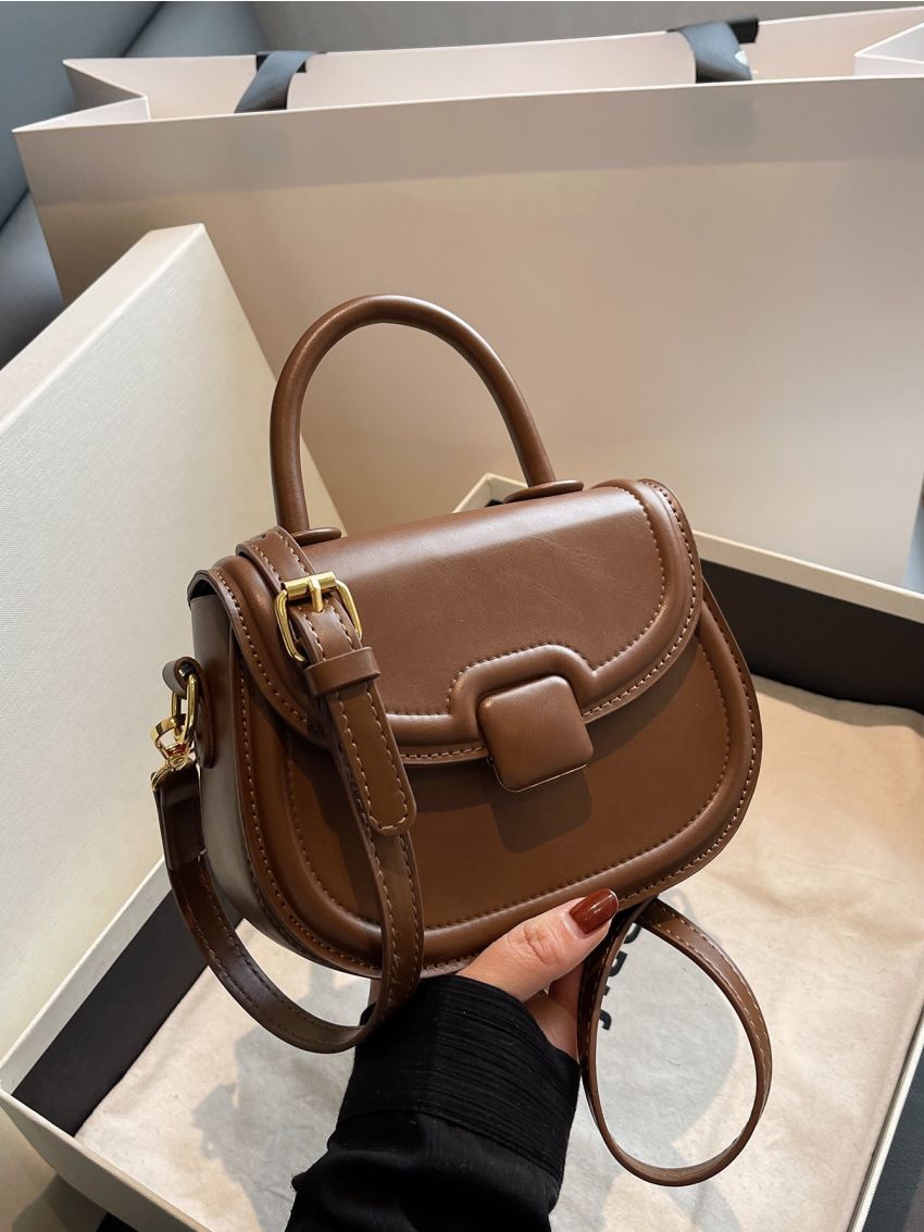 Mini Minimalist Flap Saddle Bag