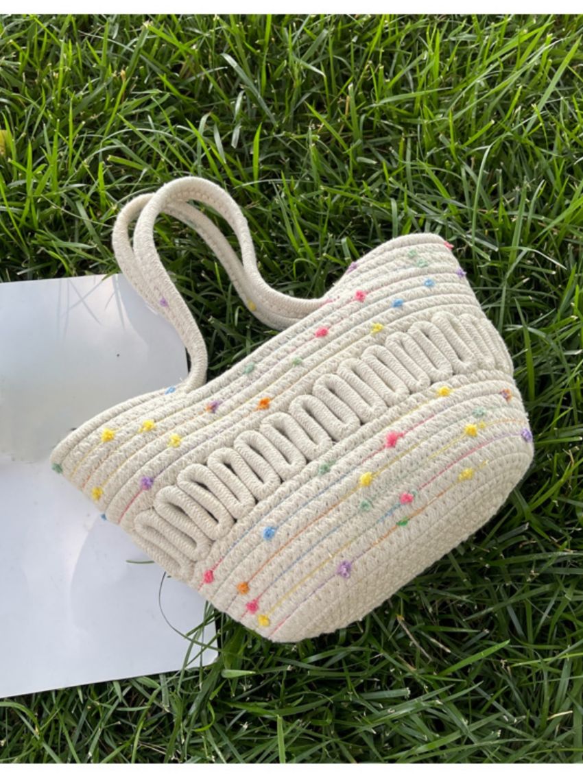 Color Block Crochet Bag
