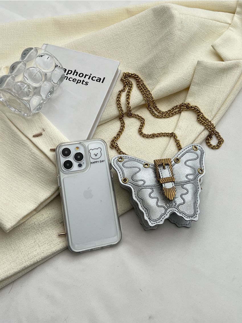 Mini Butterfly Design Novelty Bag Buckle Decor Chain
