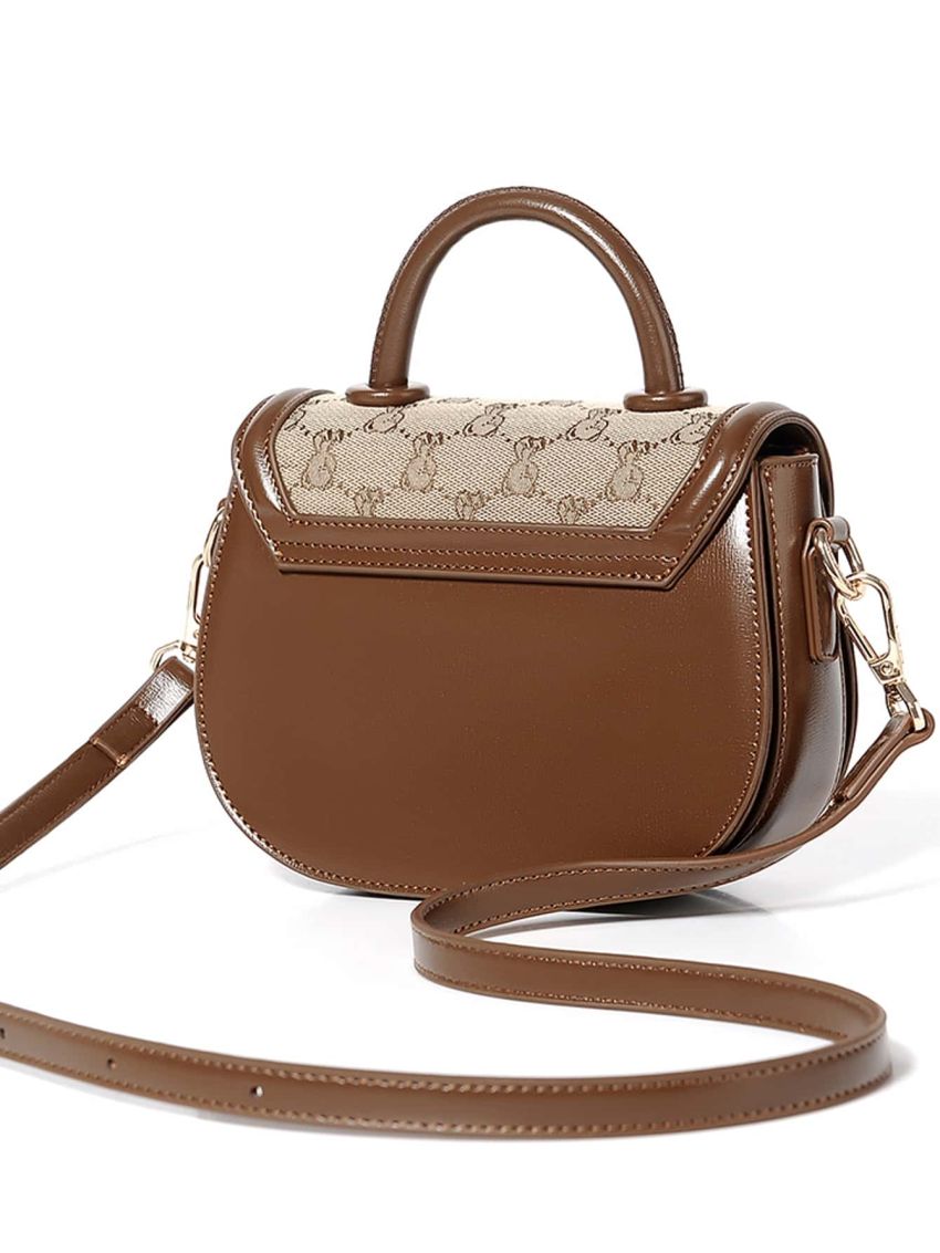 Mini Letter Graphic Flap Saddle Bag