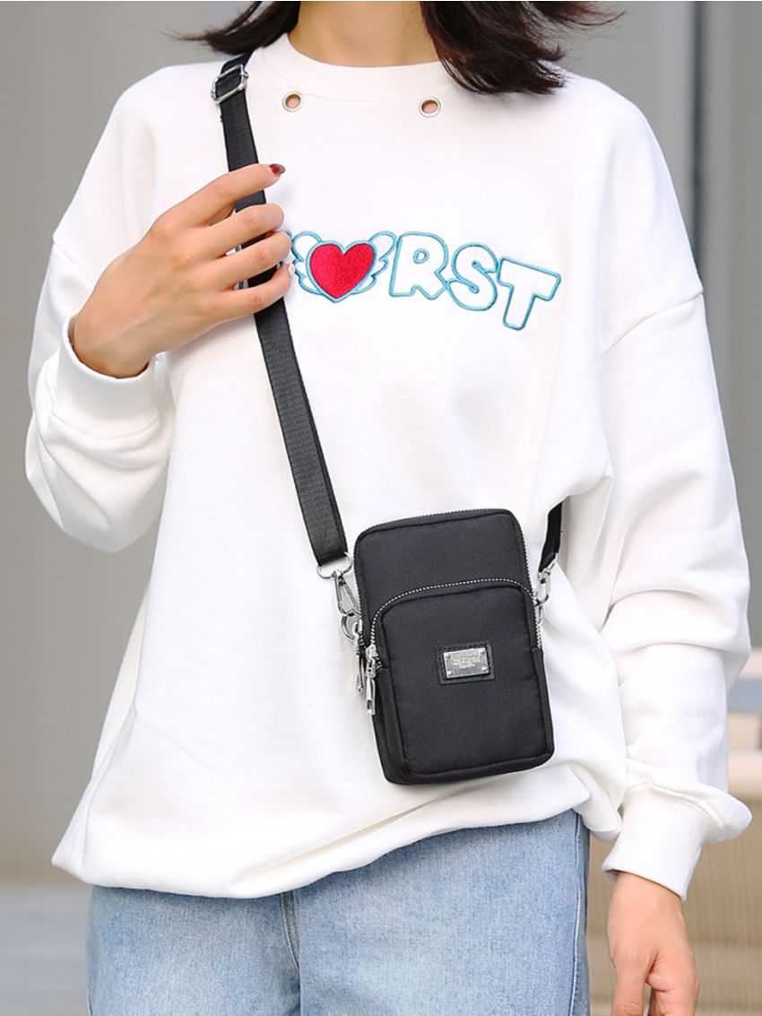 Mini Metal Decor Phone Wallet