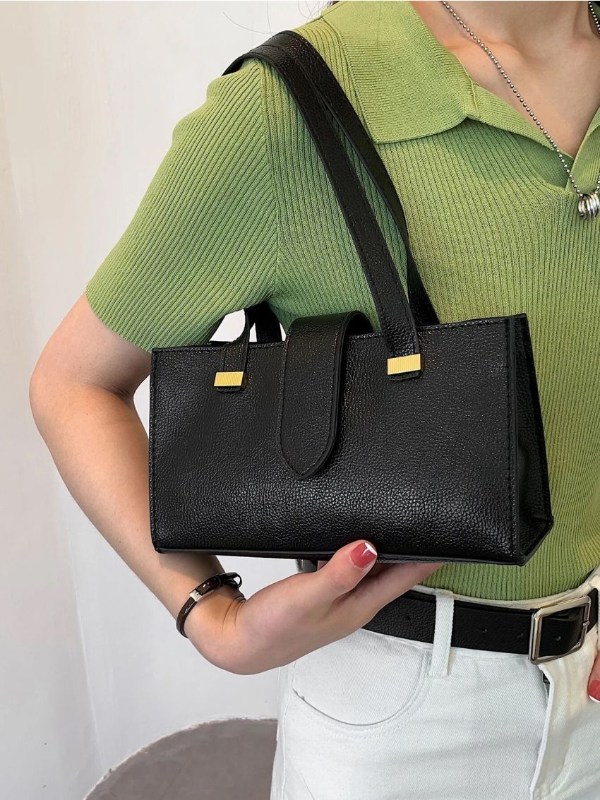 Litchi Embossed Square Bag