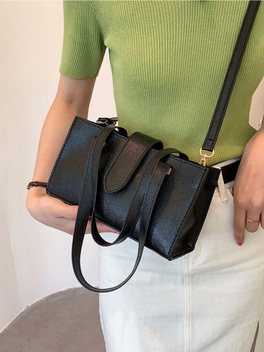 Litchi Embossed Square Bag