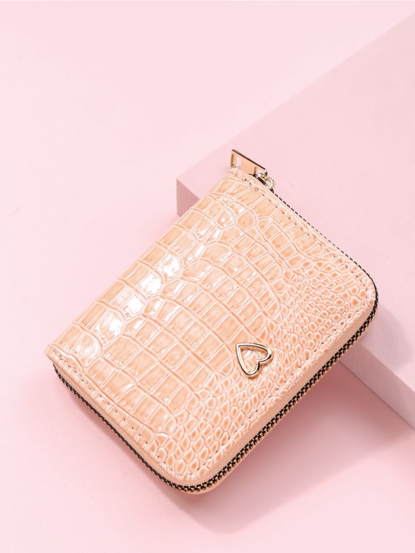 Crocodile Embossed Metal Decor Card Holder