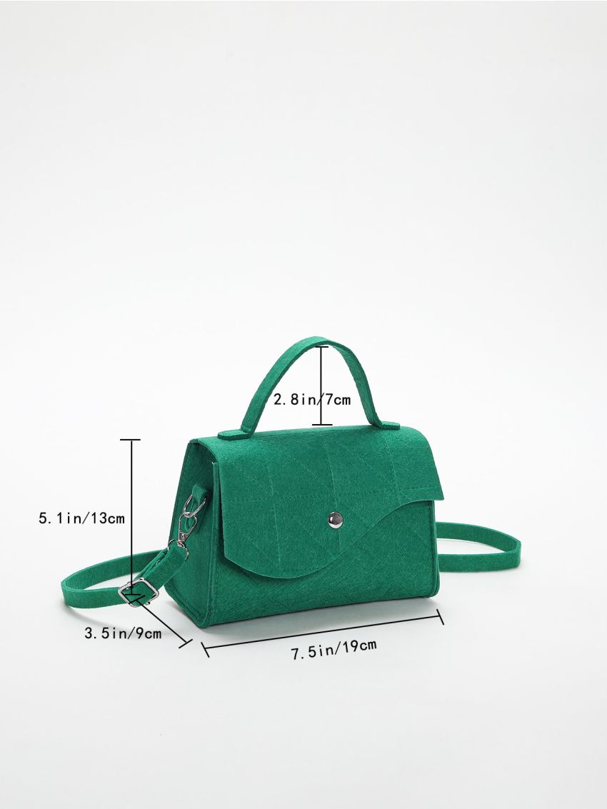 Mini Neon Green Flap Square Bag