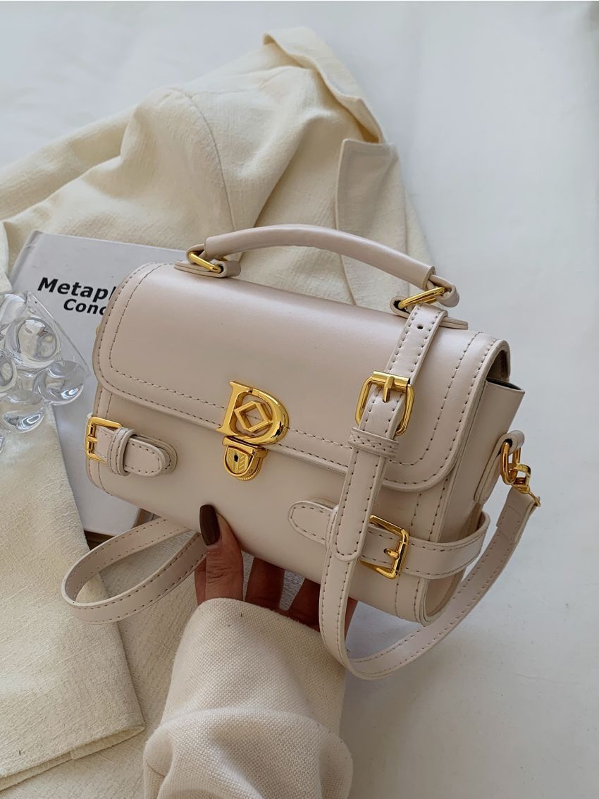 Mini Buckle Decor Flap Square Bag