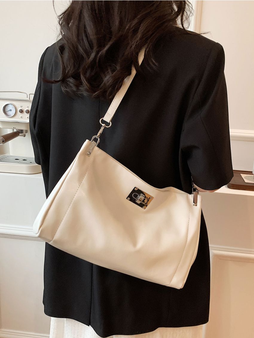 Minimalist Metal Decor Square Bag