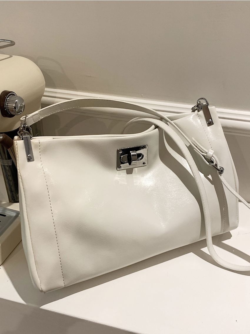 Minimalist Metal Decor Square Bag