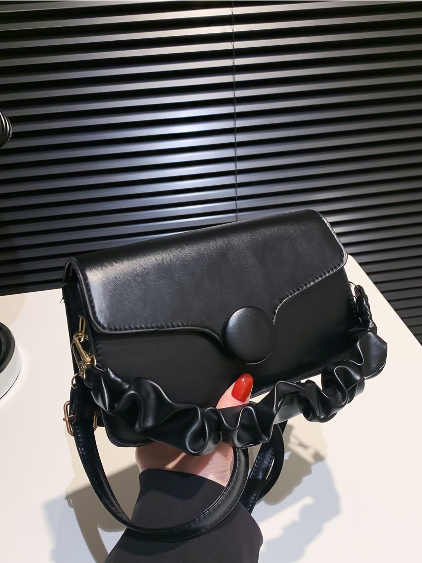 Minimalist Snap Button Square Bag