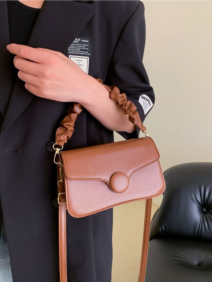 Minimalist Snap Button Square Bag