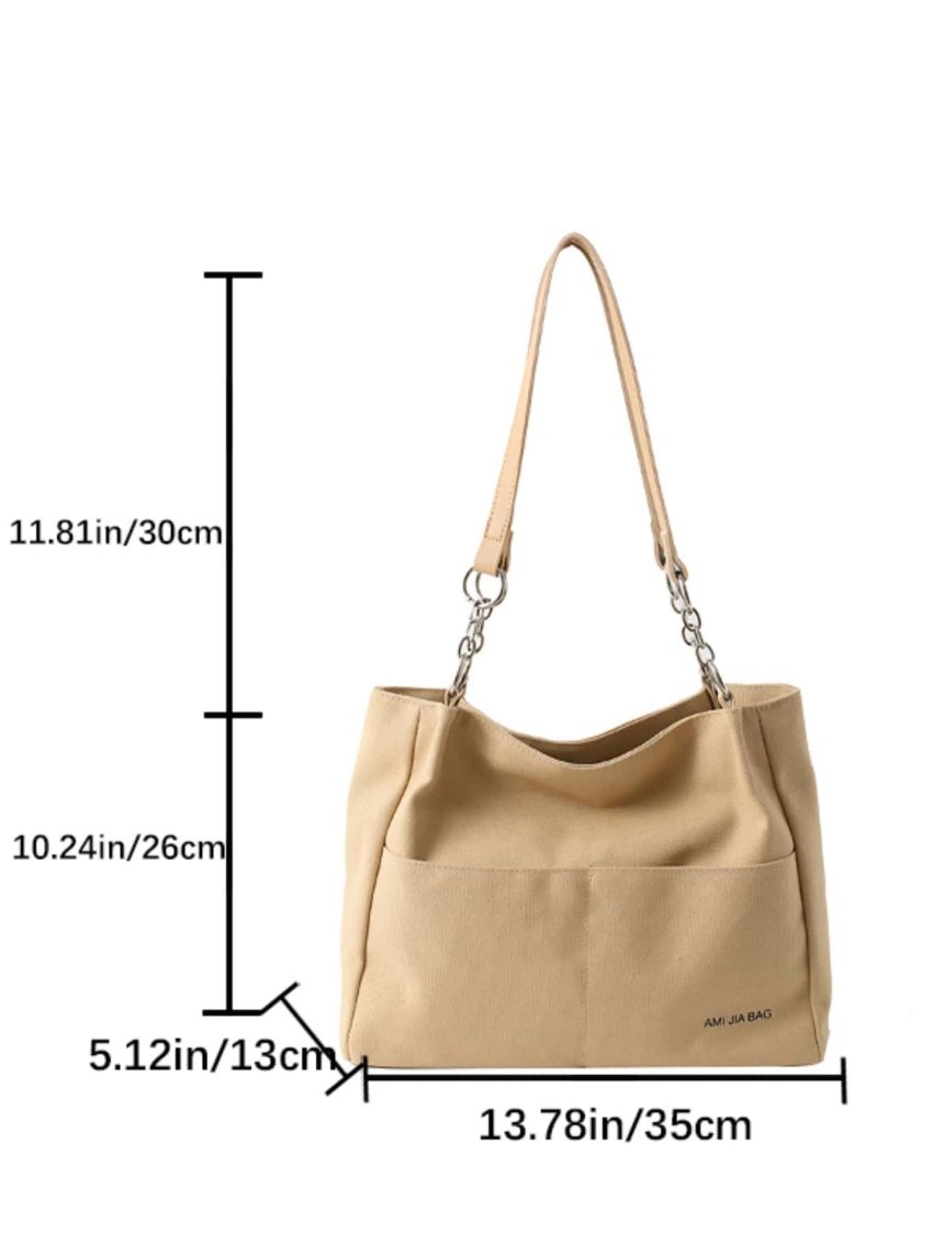 Letter Graphic Shopper Bag