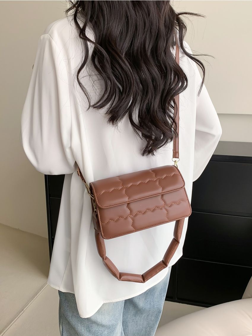 Quilted Flap Square Bag