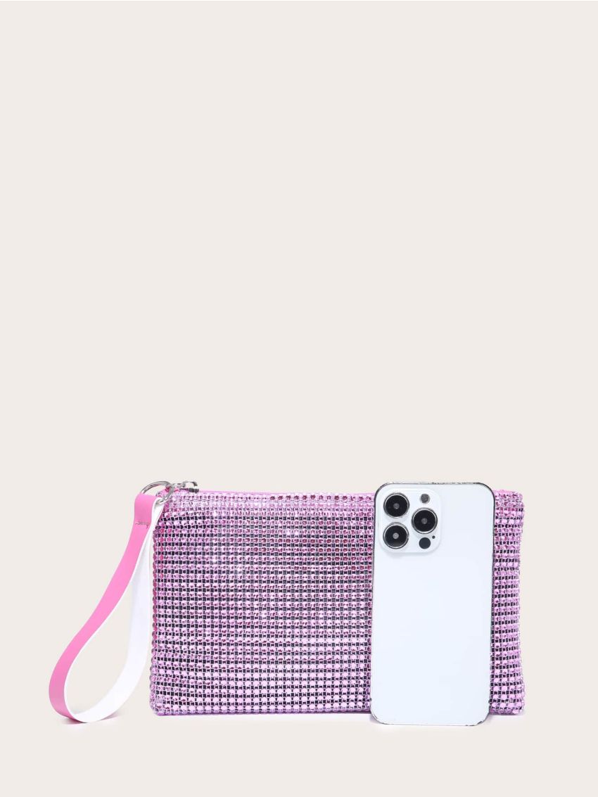 Rhinestone Decor Evening Bag