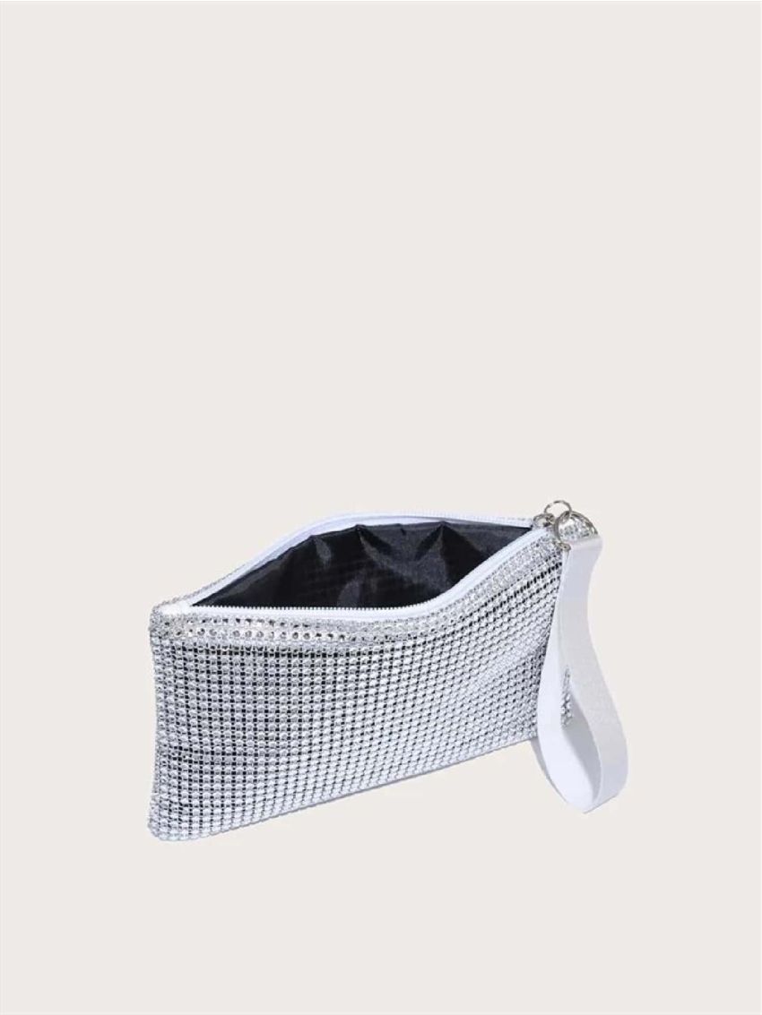Rhinestone Decor Chain Evening Bag