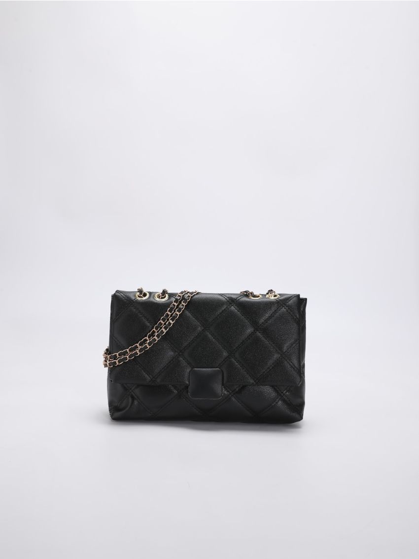 Quilted Flap Chain Square Bag