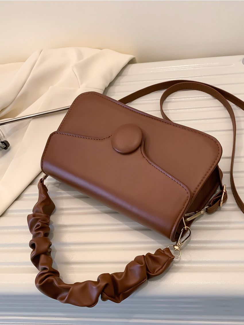 Minimalist Snap Button Square Bag