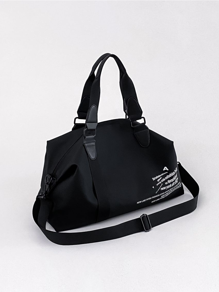 Slogan Graphic Duffel Bag