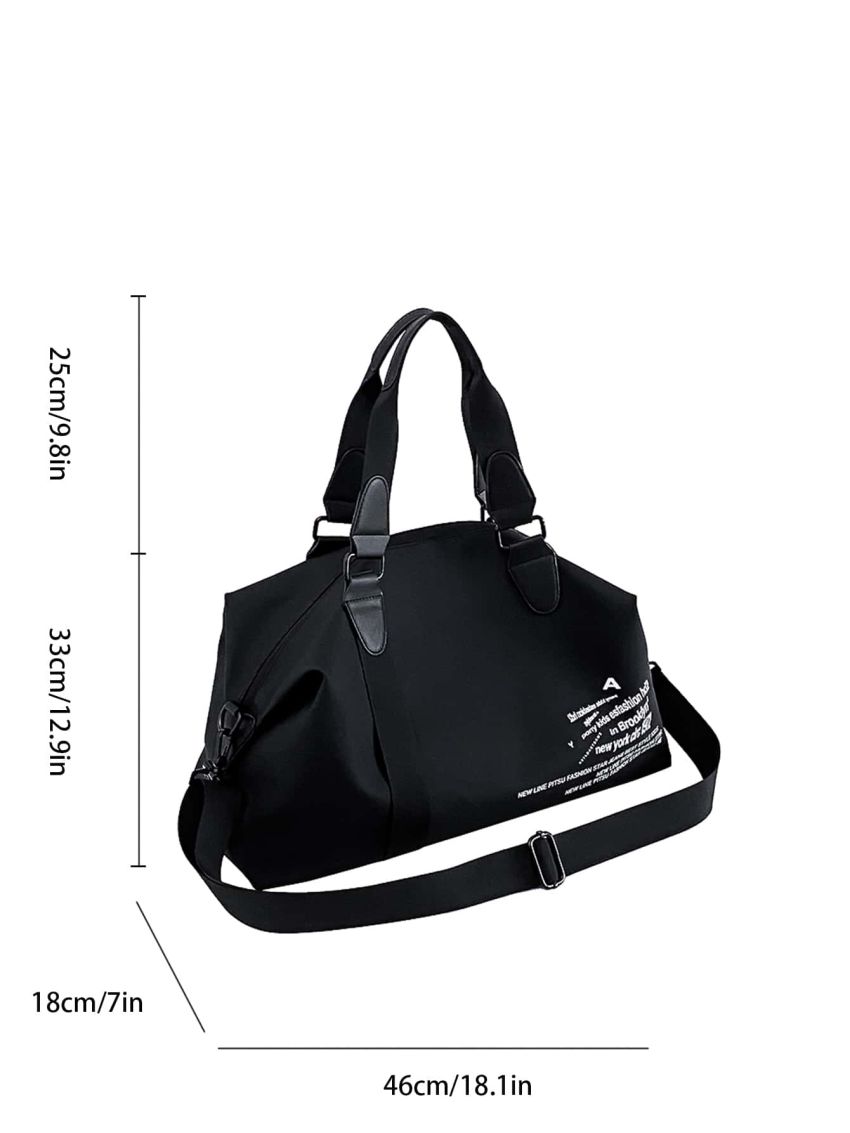 Slogan Graphic Duffel Bag