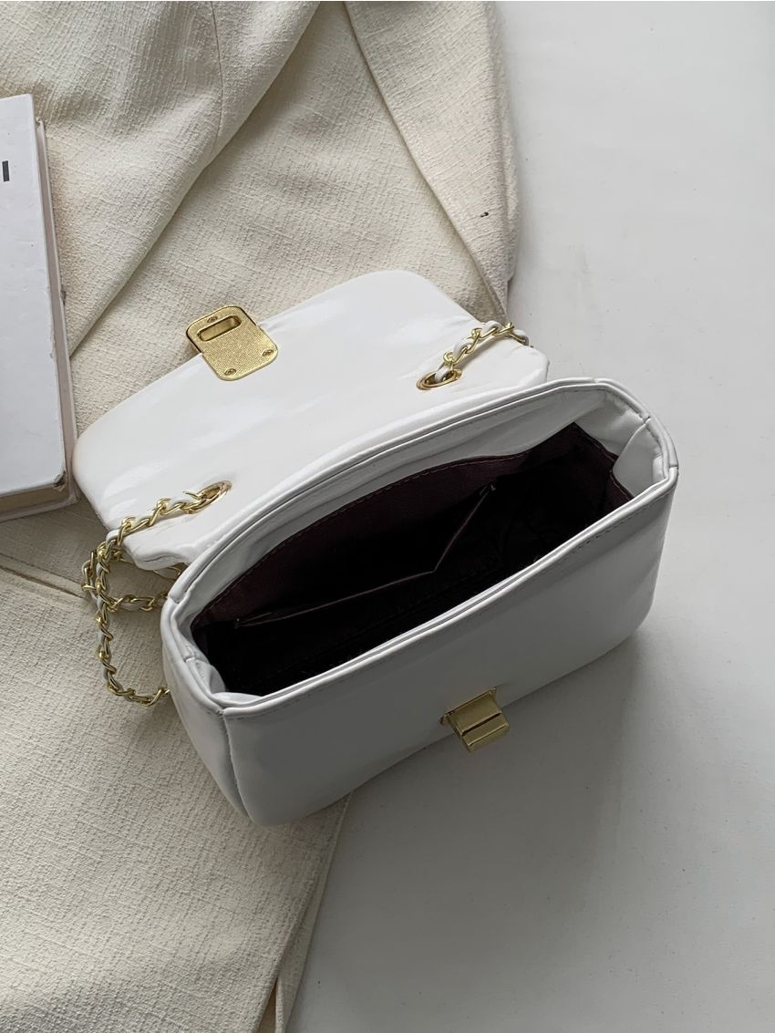 Mini Twist Lock Flap Chain Square Bag