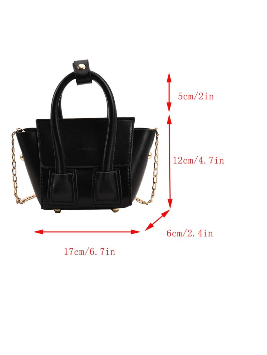 Mini Letter Embossed Chain Square Bag