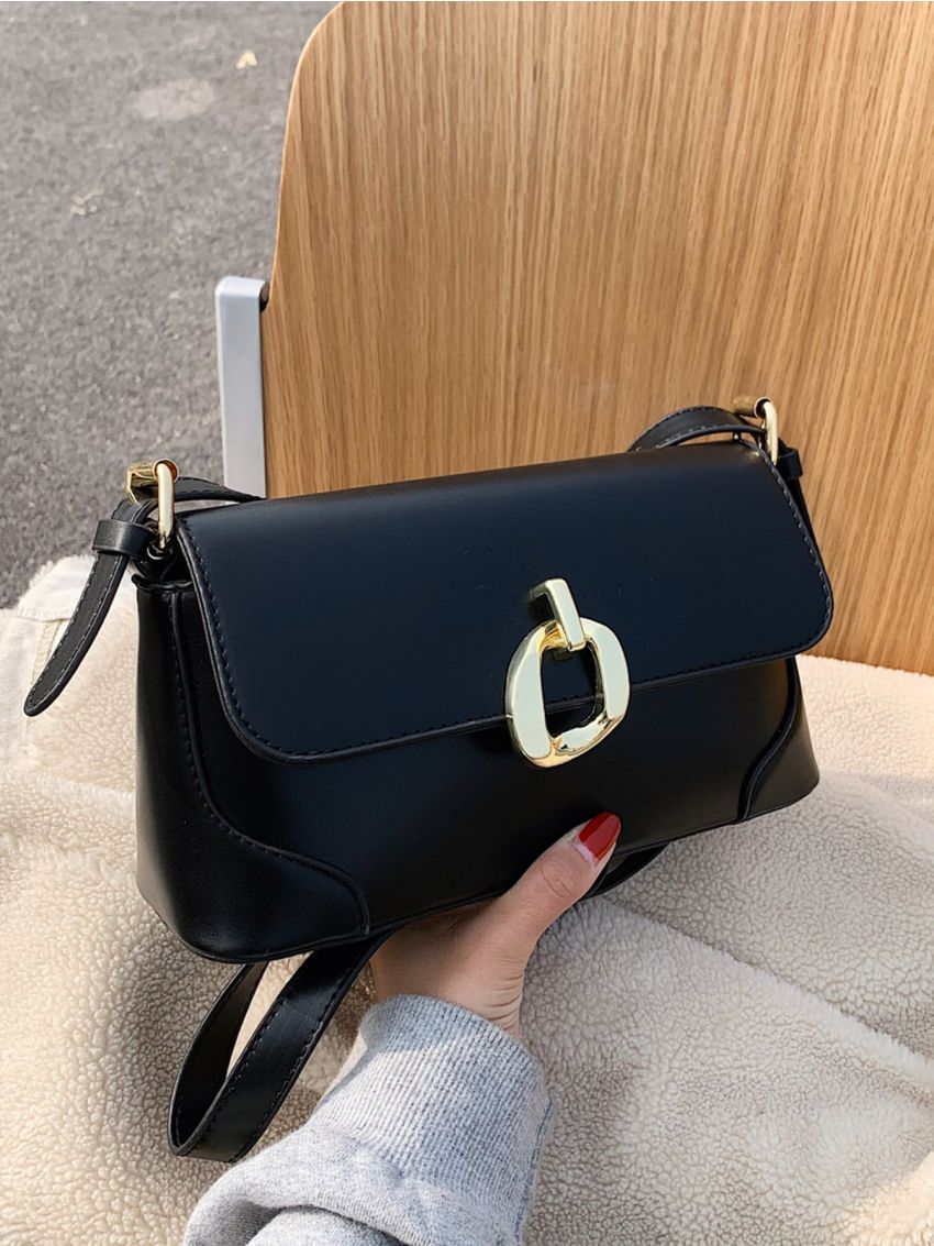 Minimalist Flap Baguette Bag