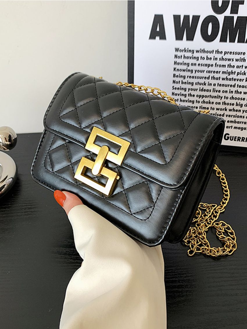 Mini Quilted Flap Chain Square Bag