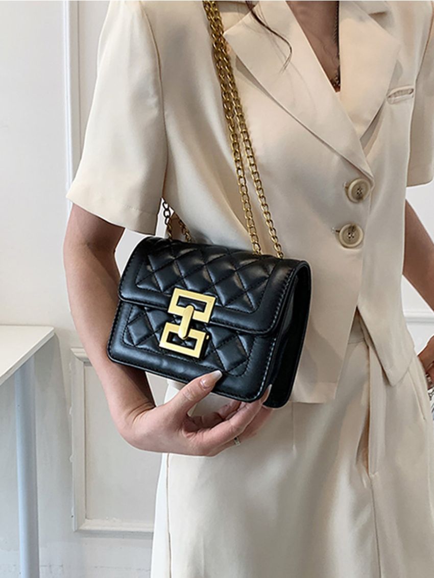 Mini Quilted Flap Chain Square Bag