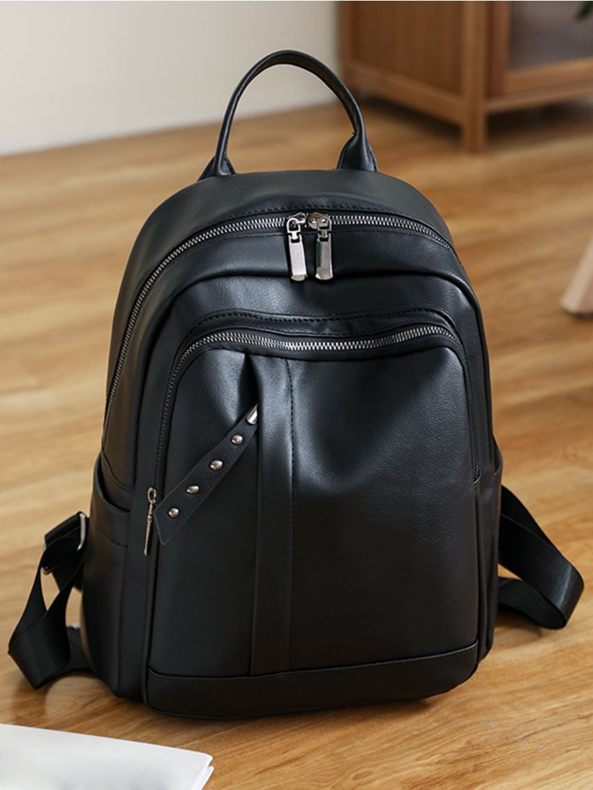 Minimalist Studded Decor Classic Backpack