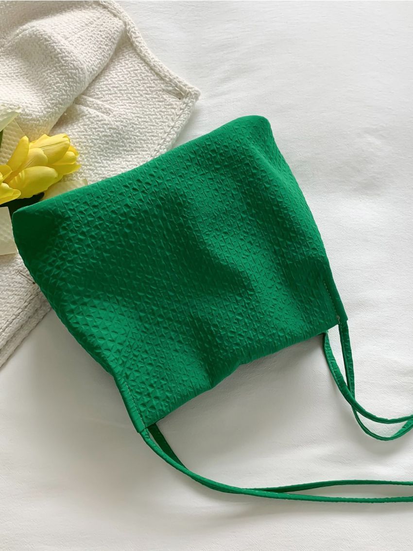Minimalist Ruched Detail Hobo Bag