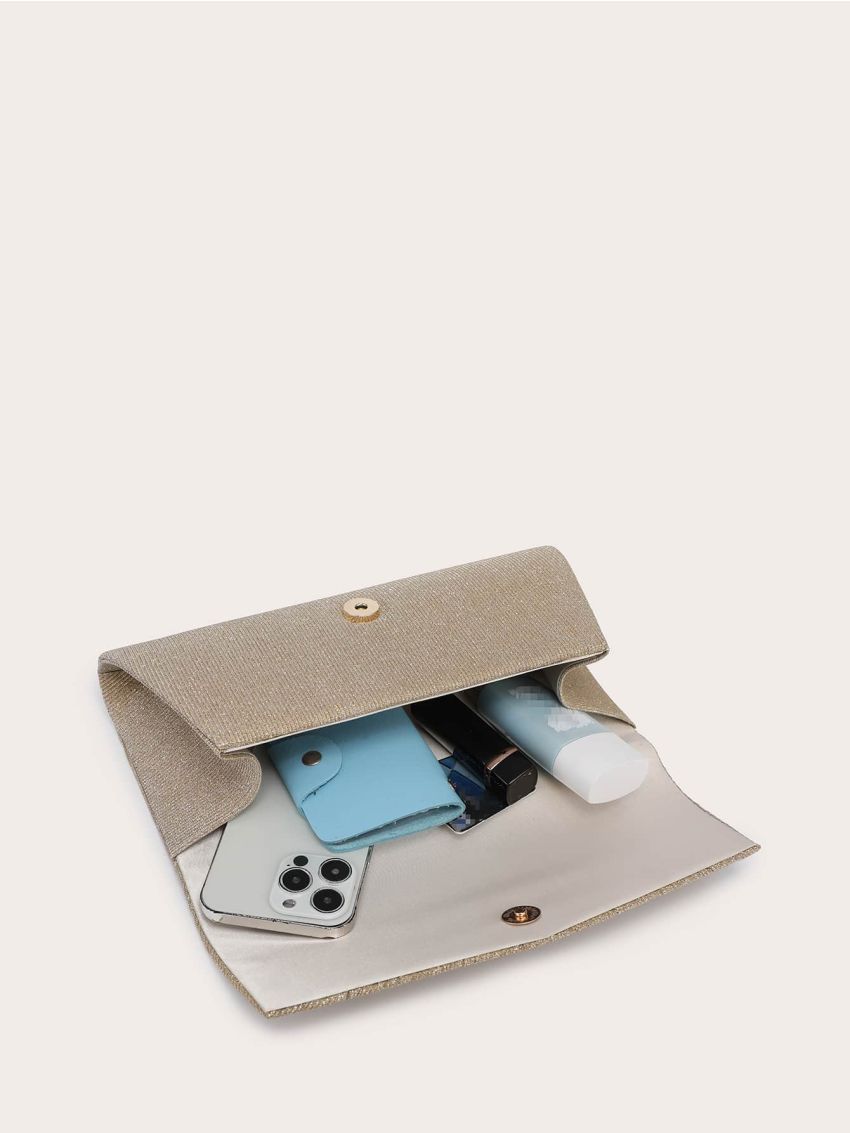 Glitter Decor Flap Evening Bag