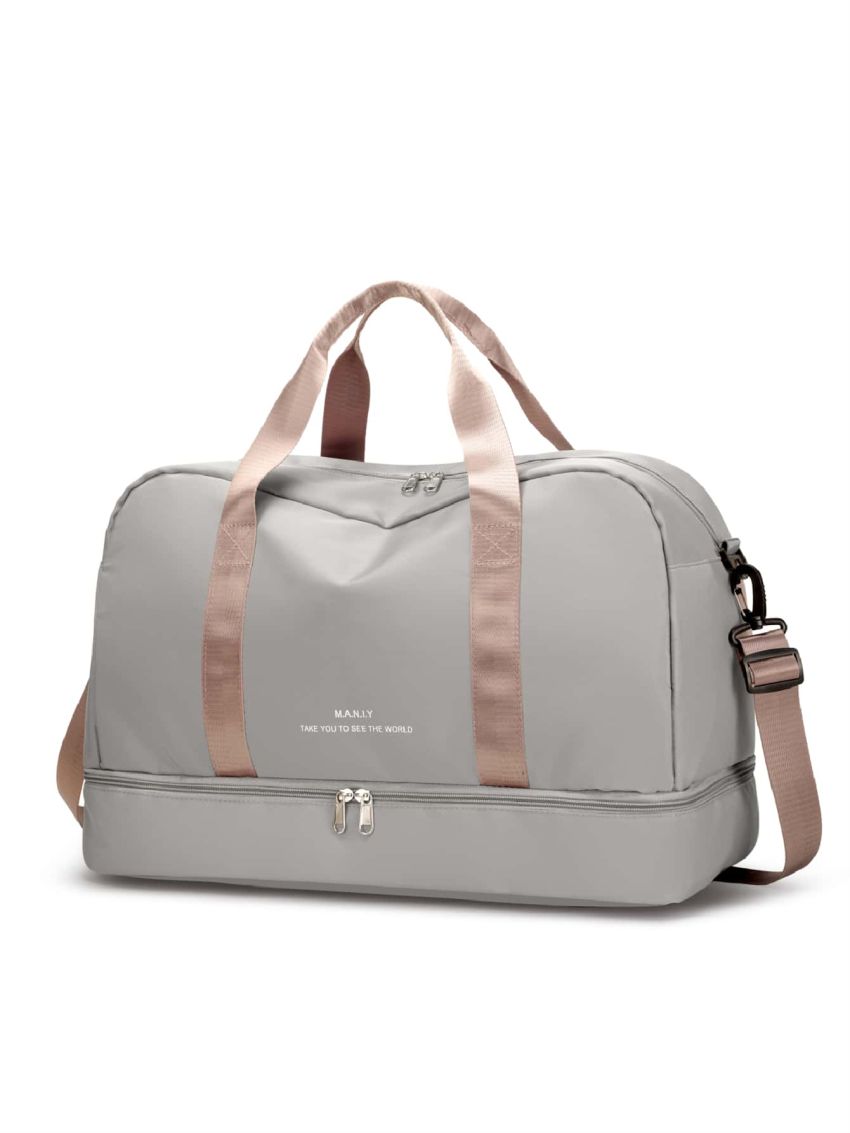 Letter Graphic Duffel Bag