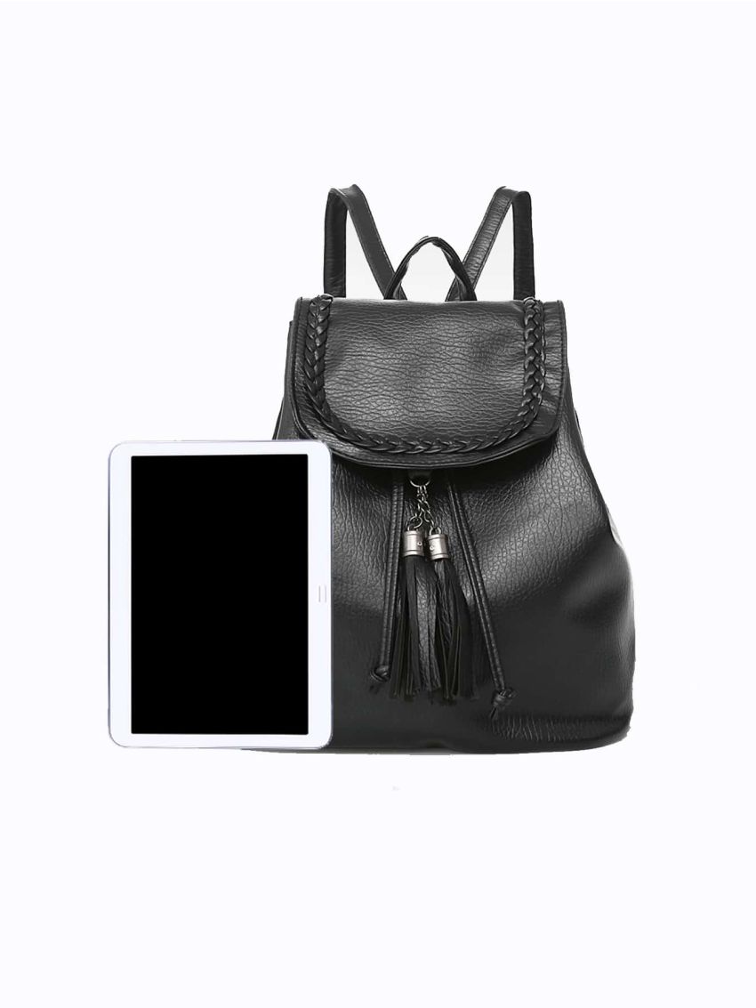 Tassel Decor Flap Backpack