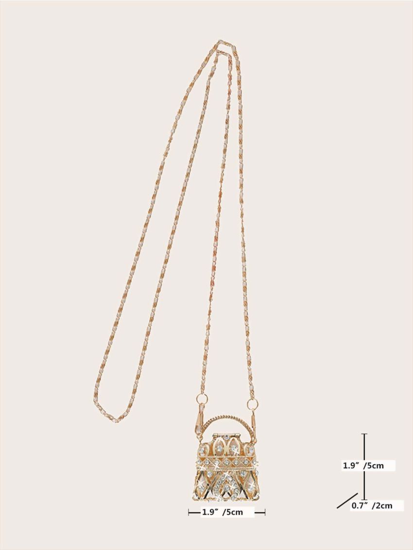 Mini Rhinestone Decor Novelty Bag