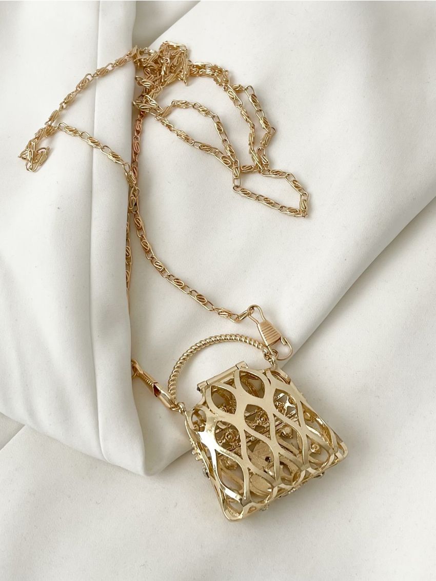 Mini Rhinestone Decor Novelty Bag