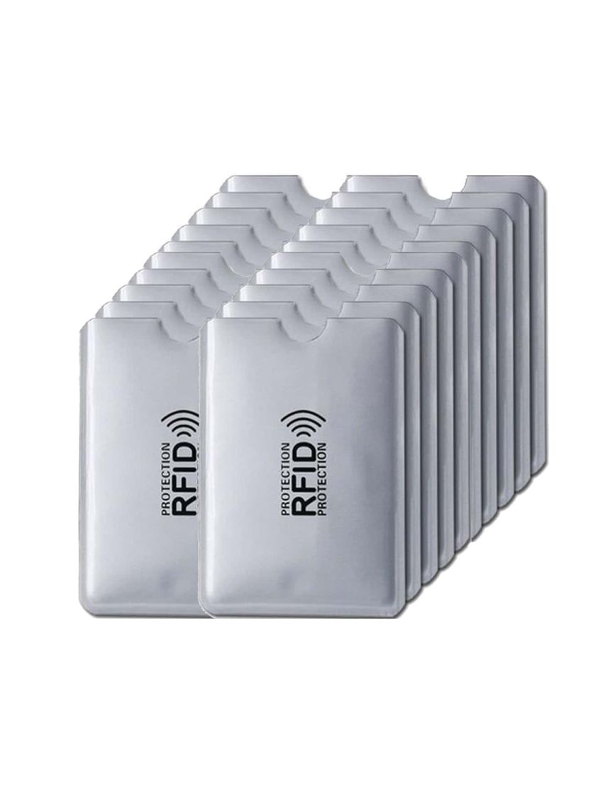 20pcs Aluminium Anti Rfid Card Holder NFC Blocking Reader Lock Id Bank Card Holder Case Protection