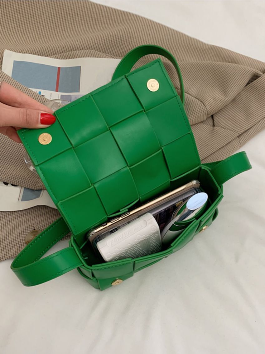 Geometric Decor Flap Square Bag