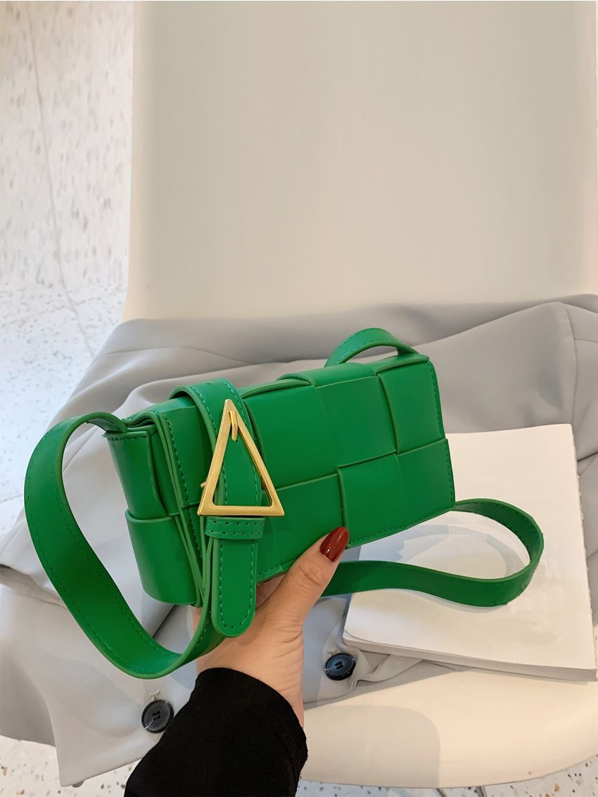 Geometric Decor Flap Square Bag