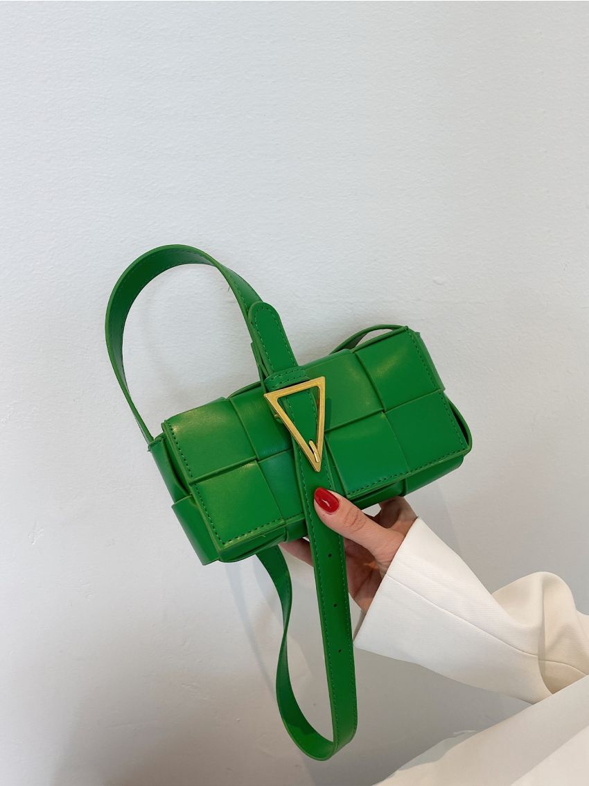 Geometric Decor Flap Square Bag