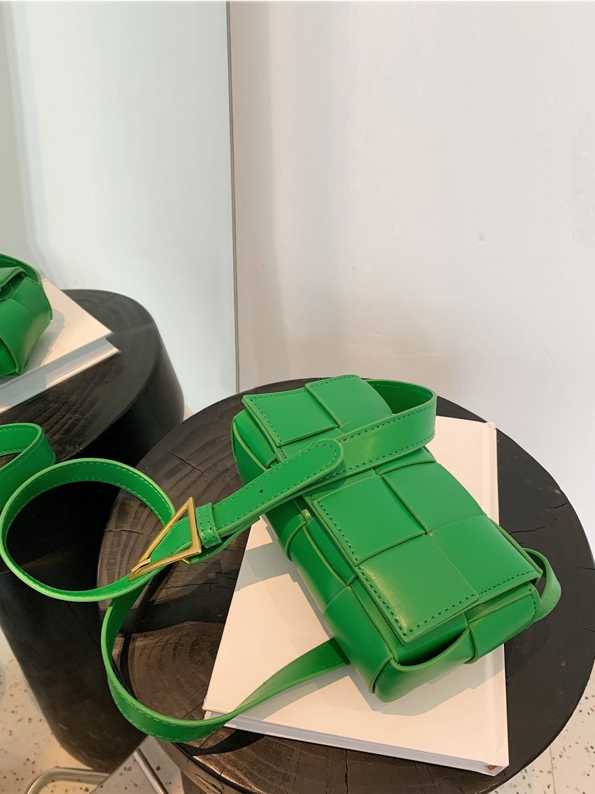 Geometric Decor Flap Square Bag