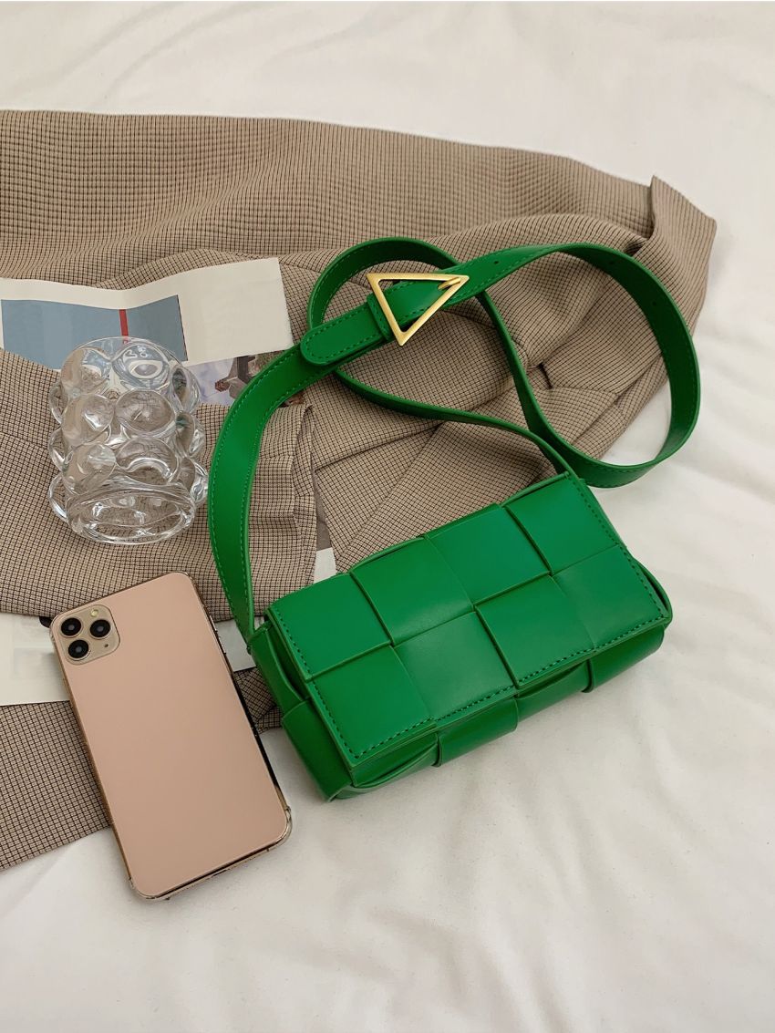 Geometric Decor Flap Square Bag