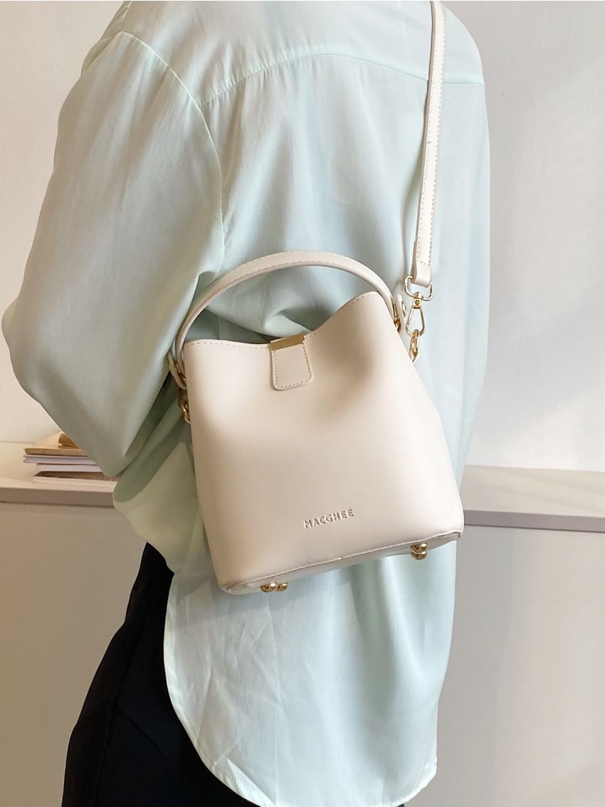 Mini Letter Graphic Bucket Bag