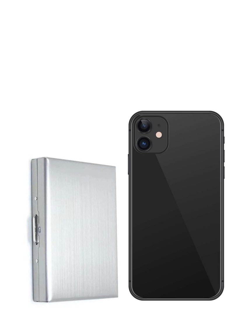 Card Holder Men RFID Blocking Metal Slim Wallet Money Bag Anti-scan Credit Card Holder