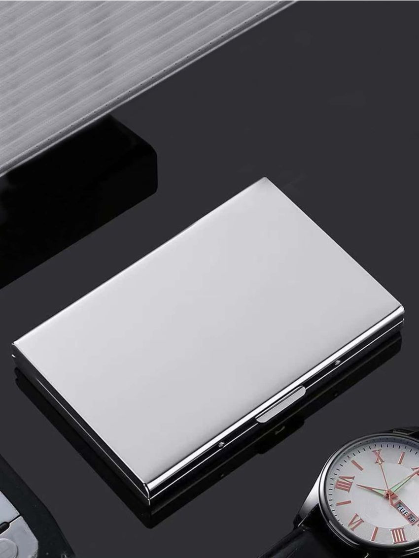 Card Holder Men RFID Blocking Metal Slim Wallet Money Bag Anti-scan Credit Card Holder