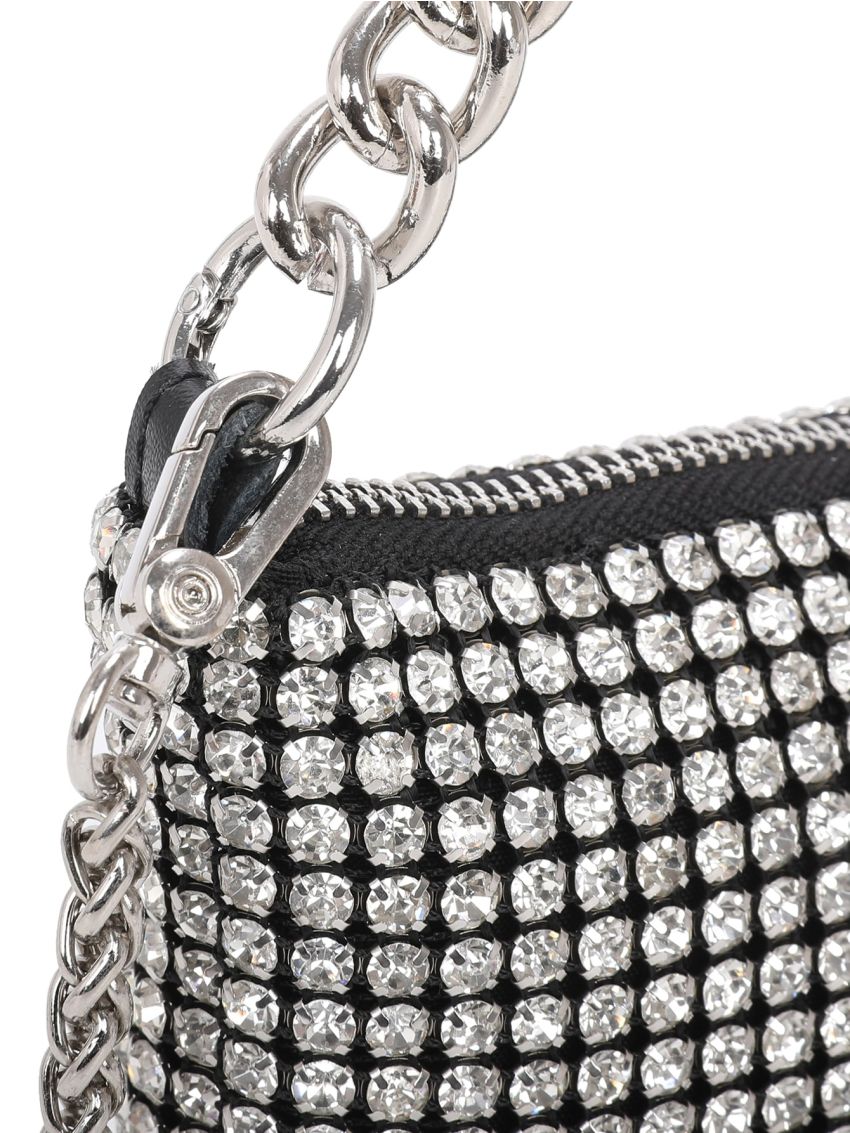 Mini Rhinestone Decor Chain Square Bag